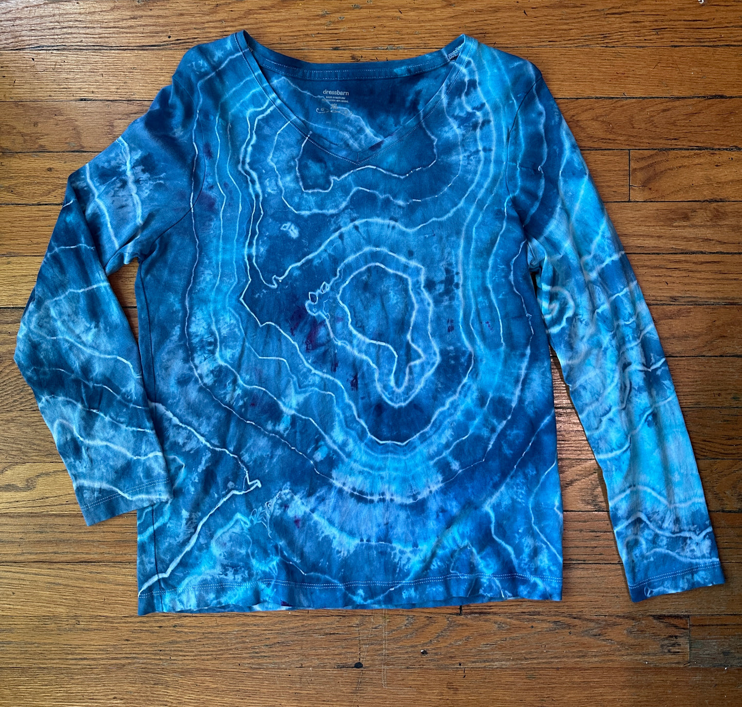 Tie Dye Tee Shirt XLarge XL Geode Turquoise