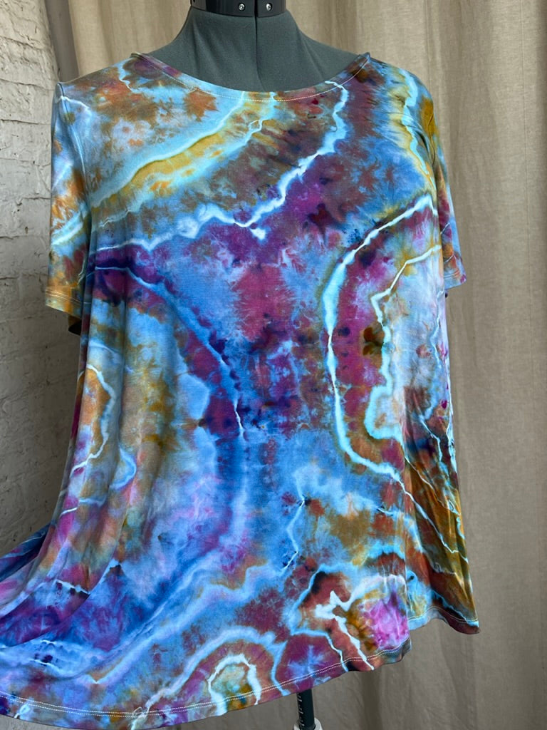 Tie Dye Shirt, Ice Dye Geode Size XXL