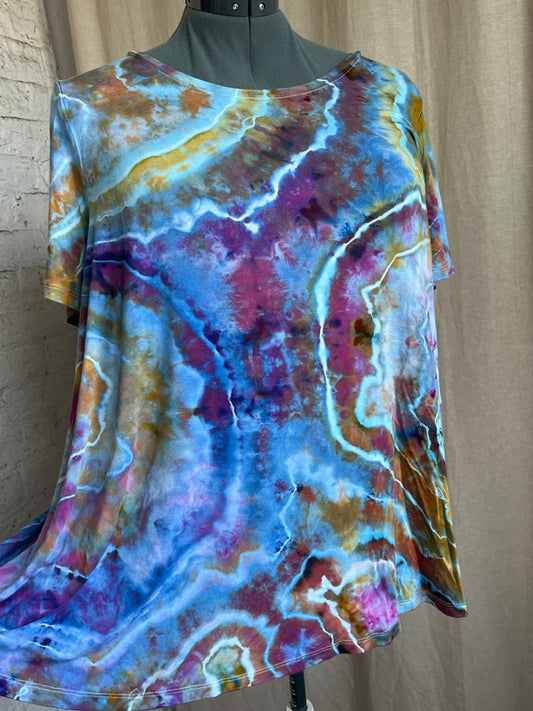 Tie Dye Shirt, Ice Dye Geode Size XXL
