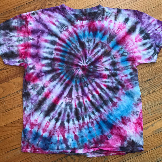 Tie Dye Tee Large Spiral Hand Dyed