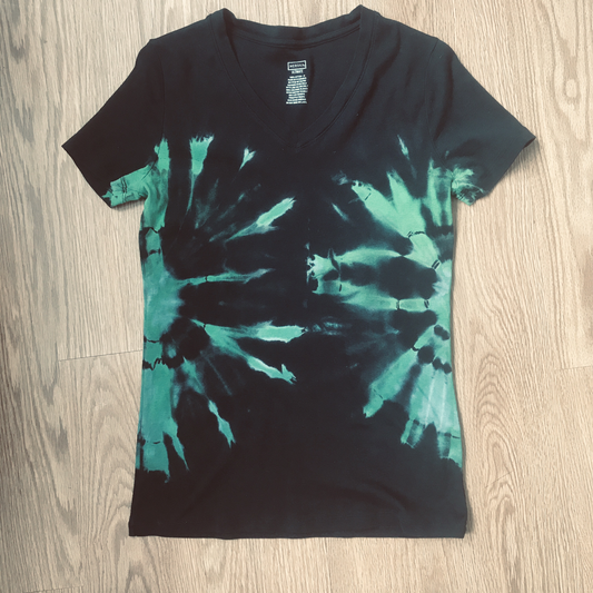 Tie Dye Tee, M Upcycled Dye Reverse Discharged Dye