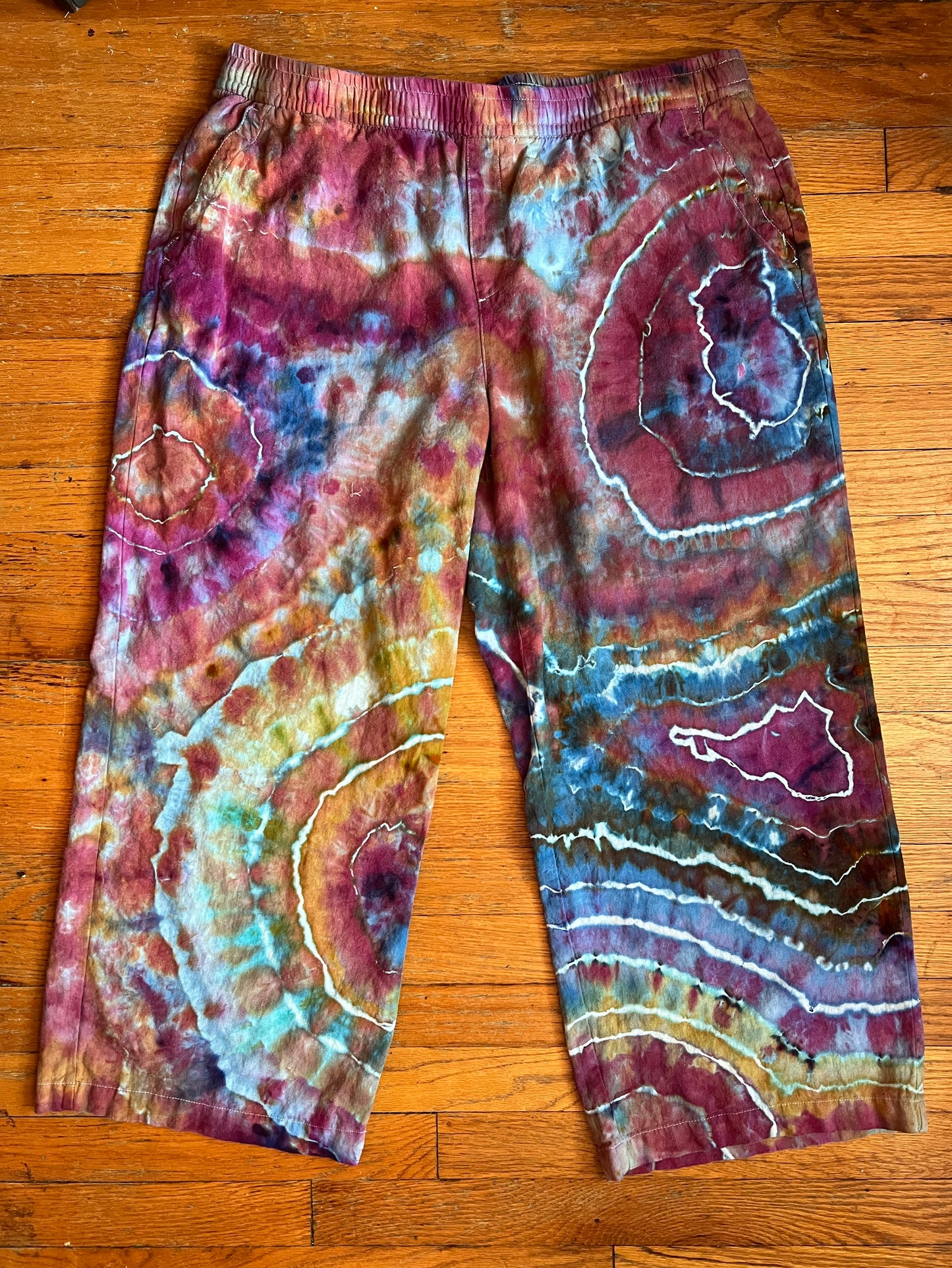 Tie Dye Linen Pants XL  Geode