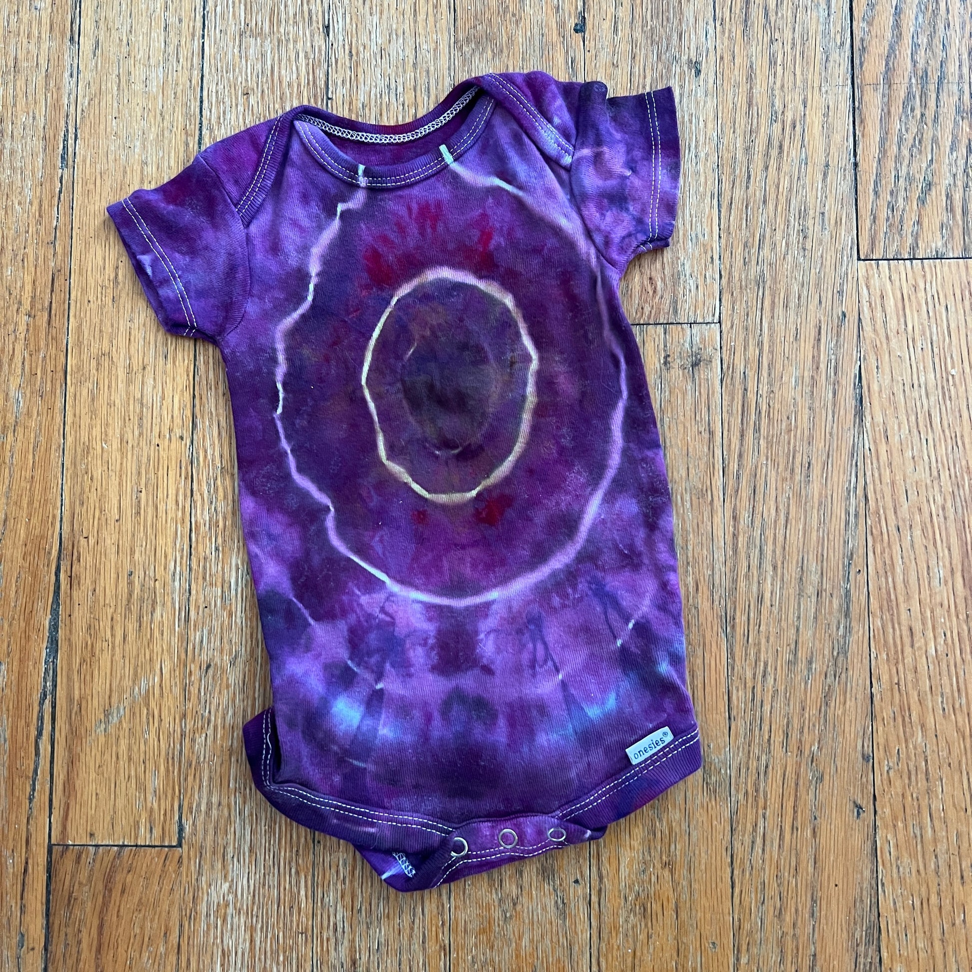 Kids, Baby Onesie, 3-6 Mo Tie Dye Purple Rings