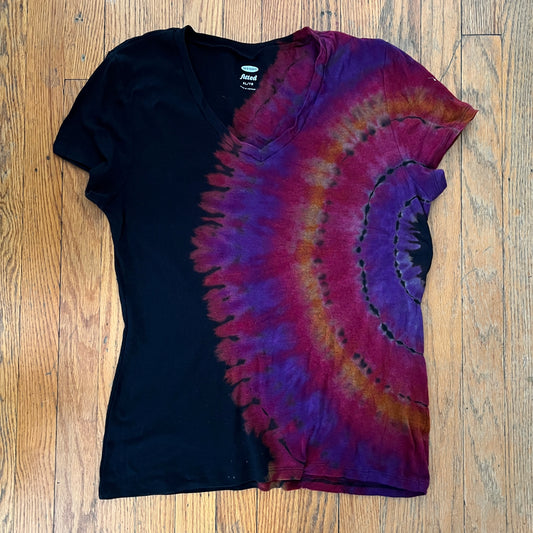 Tie Dye Tee, Upcycled XL, Reverse Side Burst