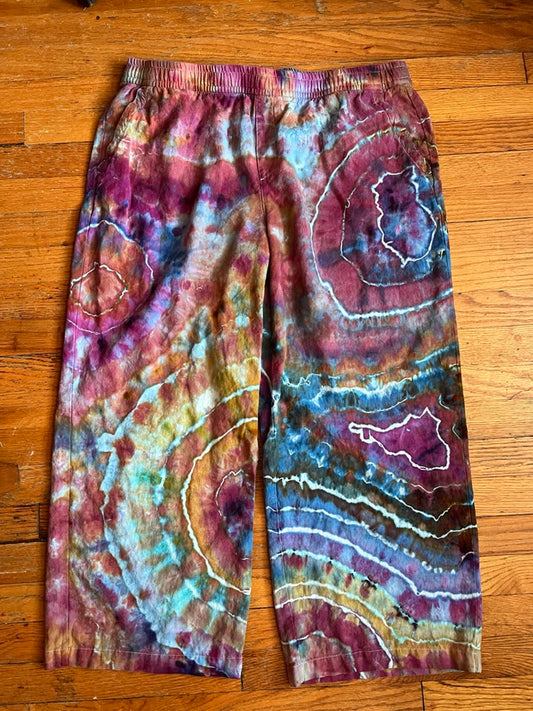 Tie Dye Linen Pants XL  Geode
