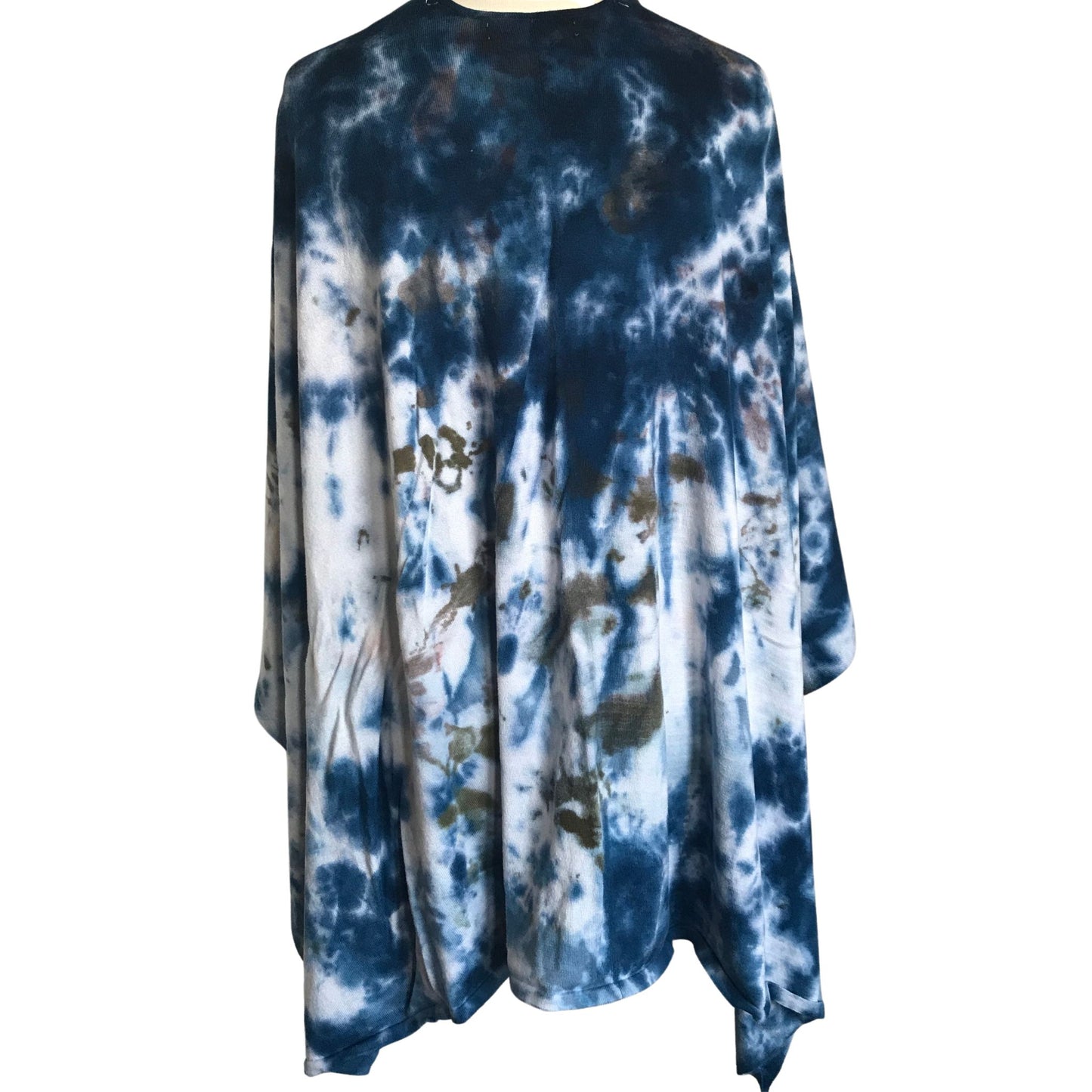 Forever Wrap, Hand dyed Shibori Blue And Gray