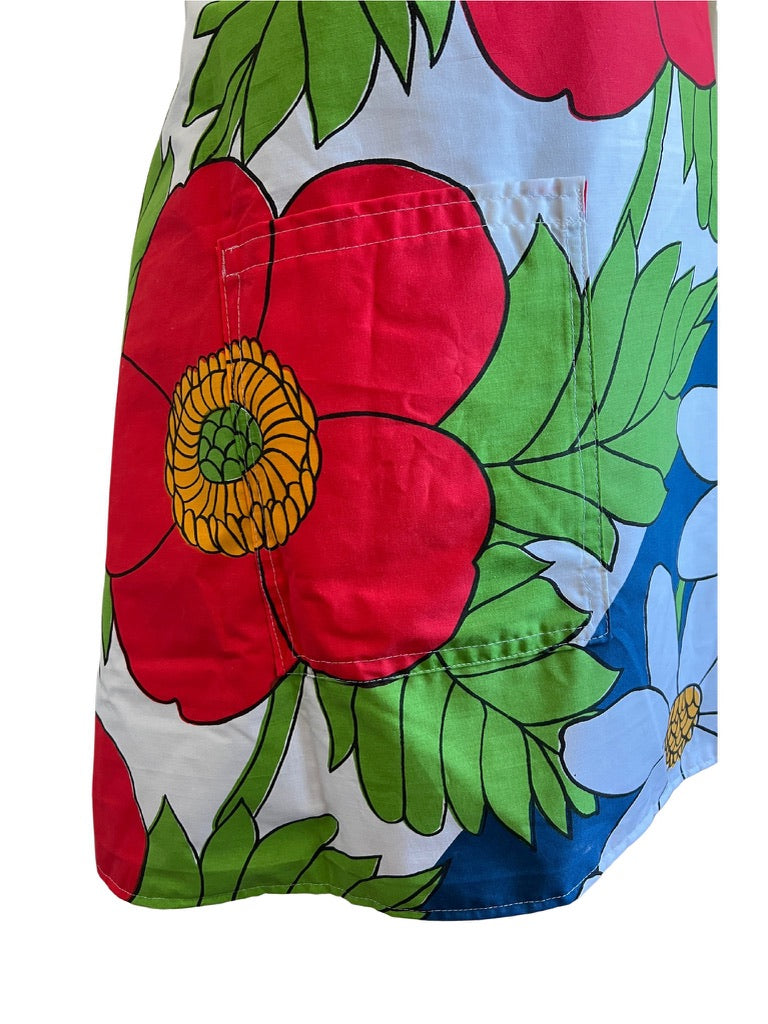 Crossback Pinafore Apron Vintage Pop Art Floral Regular Size