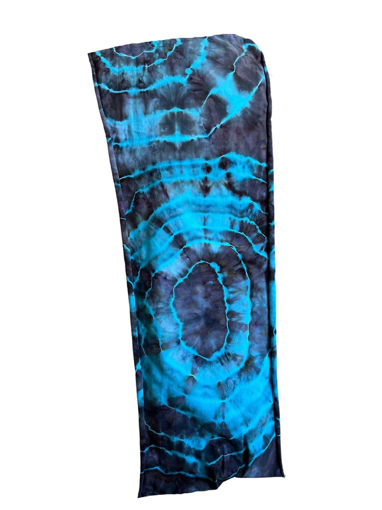 Tie Dyed Infinity Scarves, Geode Blue Grey