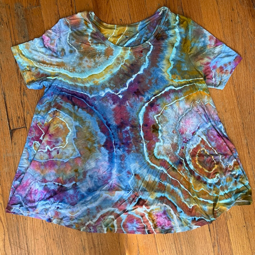Tie Dye Shirt, Ice Dye Geode Size XXL