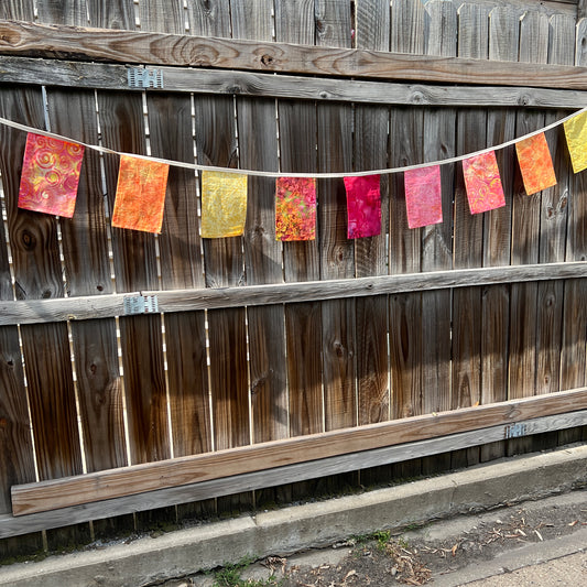 Fabric Bunting Batik Pink Lemonade