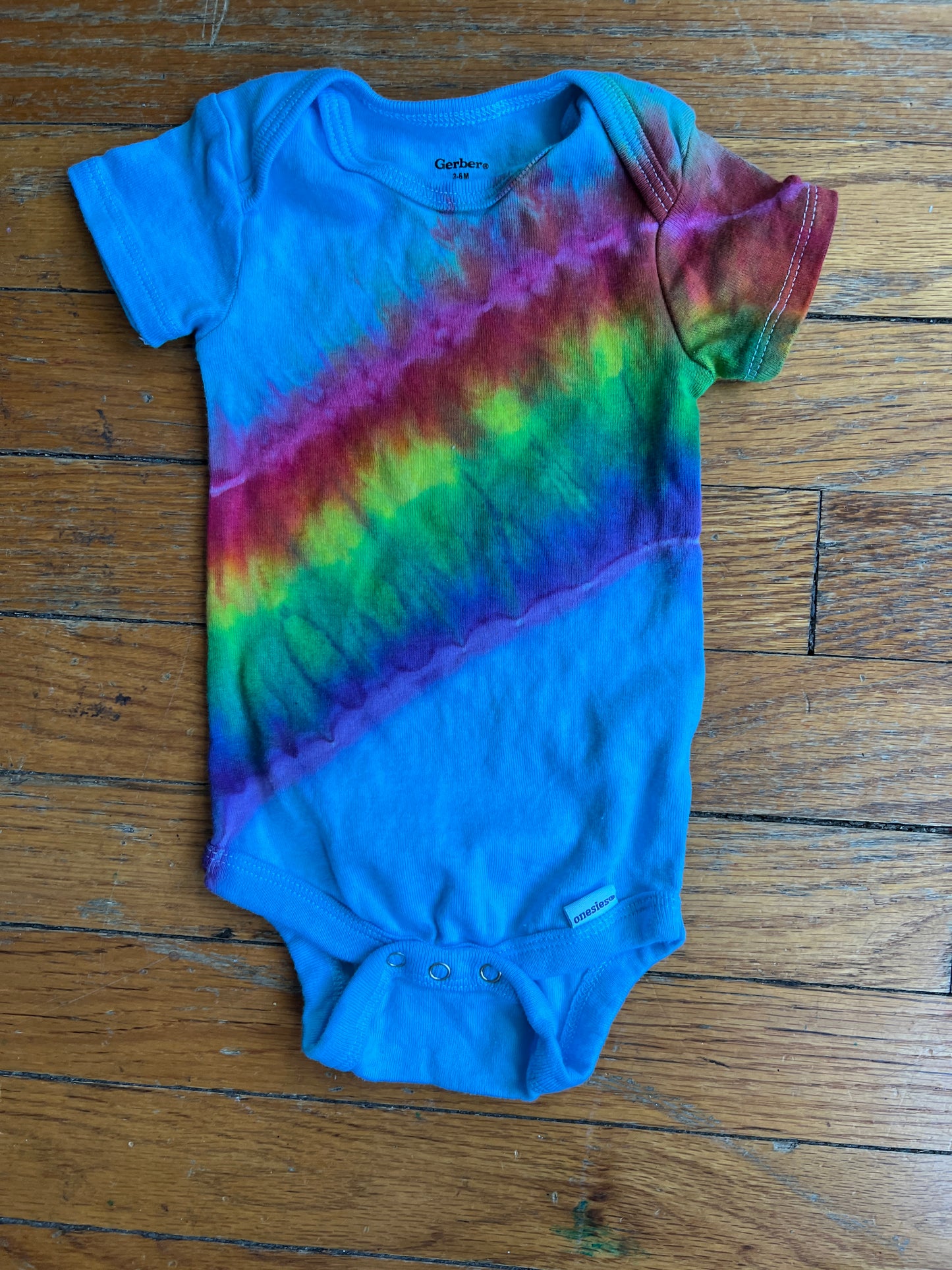 Kids, Baby Onesie, 3-6 Mo Tie Dye Rainbow